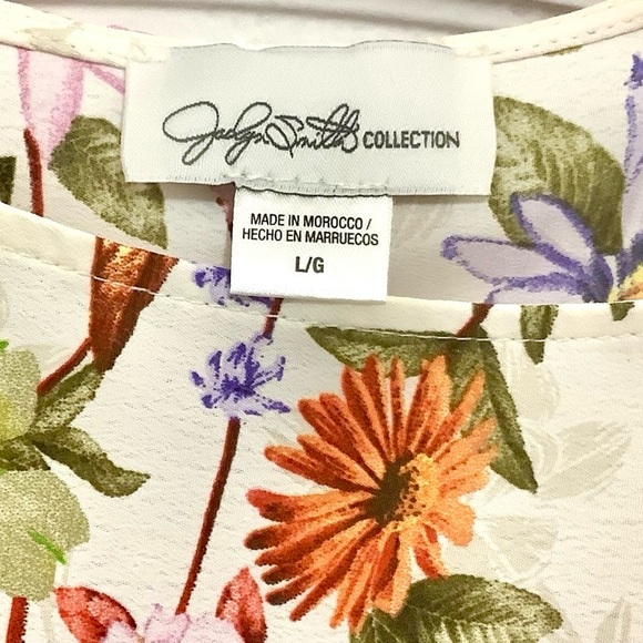 JACLYN SMITH FLORAL WOMEN'S BLOUSE - SIZE VARIOUS - Picture 3 of 7